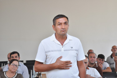Sabirabad Rayon İcra Hakimiyyətinin başçısı Siraqəddin Cabbarovun növbəti səyyar görüş-qəbulu Qaratəpə kəndində keçirilmişdir