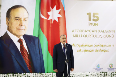Sabirabad rayonunda 15 İyun – Milli Qurtuluş Gününə həsr olunmuş "Müstəqilliyimizin, sabitliyimizin və inkişafımızın başlanğıcı" mövzusunda ümumrayon tədbiri keçirilib