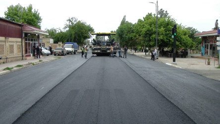 Sabirabad şəhərində Ulu Öndərimizin adını daşıyan Heydər Əliyev prospektində əsaslı təmir işləri davam etdirilir