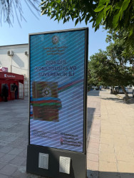“Konstitusiya və Suverenlik İli” ilə bağlı Sabirabad rayonunda müxtəlif ölçülərdə poster və bannerlər yerləşdirilmişdir