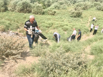 Sabirabadda Kür çayının sahilində “Konstitusiya və Suverenlik İli” çərçivəsində iməcilik aksiyası keçirilib