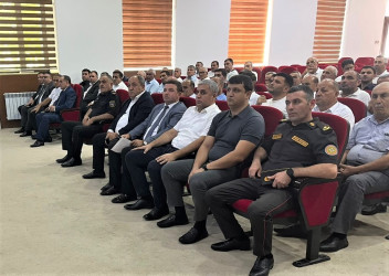 Sabirabad rayonunda Fövqəladə Hallar Nazirliyinin Muğan Regional Mərkəzi tərəfindən seminar-müşavirə keçirilib