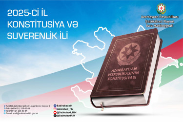 “Konstitusiya və Suverenlik İli” ilə bağlı Sabirabad rayonunda müxtəlif ölçülərdə poster və bannerlər yerləşdirilmişdir