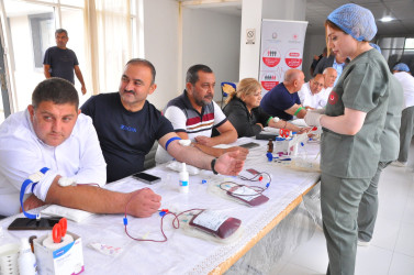 Sabirabad rayonunda növbəti qanvermə aksiyası keçirilib