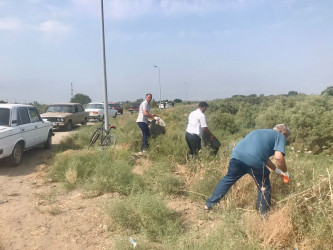 Sabirabadda Kür çayının sahilində “Konstitusiya və Suverenlik İli” çərçivəsində iməcilik aksiyası keçirilib