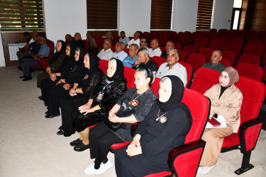 Sabirabad rayonunda Vətən Müharibəsi şəhidlərinin ailə üzvləri ilə növbəti görüş keçirilib