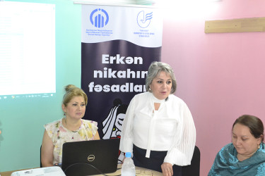 Sabirabadda “Erkən nikahın fəsadları” layihəsi çərçivəsində seminar keçirilmişdir