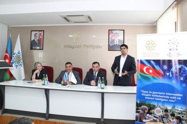 Sabirabad rayonunda “Uşaq və gənclərin internetdən düzgün istifadəsində milli və mənəvi təbliğatın rolu” layihəsi çərçivəsində maarifləndirici tədbir keçirilmişdir