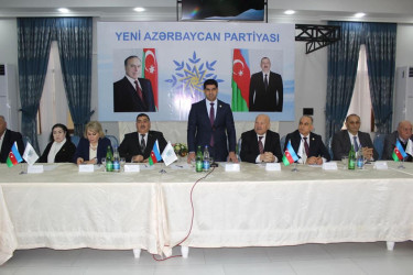 Sabirabadda Yeni Azərbaycan Partiyasın rayon təşkilatının təsis edilməsinin 30 illiyinə həsr olunmuş tədbir keçirilib