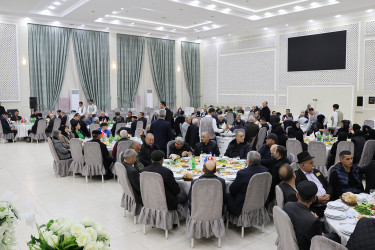 Sabirabad rayonunda müqəddəs Ramazan ayı münasibətilə şəhid ailələri və qazilər üçün iftar süfrəsi açılıb