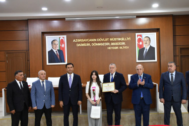 Sabirabad rayonunda 2025-2026-cı tədris ilində ali məktəblərə qəbul imtahanlarında yüksək bal toplamış tələbələrlə görüş keçirilmişdir