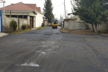 Sabirabad şəhərinin bir sıra yollarının əsaslı şəkildə təmiri davam edir