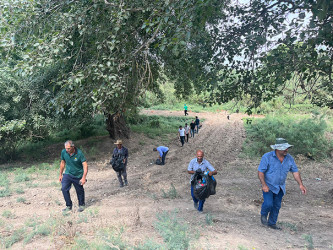 Sabirabadda “Təmiz ölkəm” aksiyası çərçivəsində Kür çayının sahilində iməcilik keçirilib