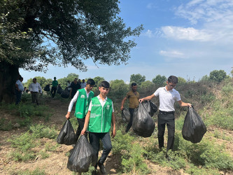 Sabirabadda “Təmiz ölkəm” aksiyası çərçivəsində Kür çayının sahilində iməcilik keçirilib