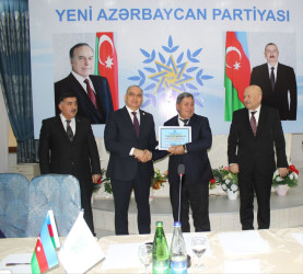 Sabirabadda Yeni Azərbaycan Partiyasın rayon təşkilatının təsis edilməsinin 30 illiyinə həsr olunmuş tədbir keçirilib