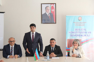 Sabirabadda “Konstitusiya və Suverinlik İli” çərçivəsində “Ümummilli Lider Heydər Əliyev müstəqil Azərbaycan Konstitusiyasının müəllifidir” mövzusunda dəyirmi masa keçirilib