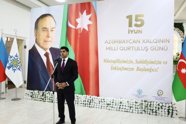Sabirabad rayonunda 15 İyun – Milli Qurtuluş Gününə həsr olunmuş "Müstəqilliyimizin, sabitliyimizin və inkişafımızın başlanğıcı" mövzusunda ümumrayon tədbiri keçirilib