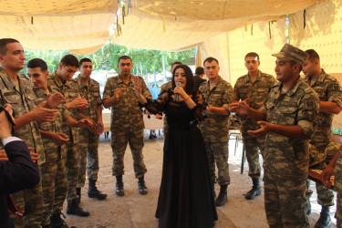 Sabirabad rayonunda yerləşən N saylı hərbi hissədə bayram konserti keçirilmişdir