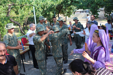 Sabirabadda yerləşən N saylı hərbi hissədə 26 iyun - Azərbaycan Respublikasının Silahlı Qüvvələr Günü münasibətilə və ətraf mühitin qorunmasına dair tədbir keçirilmişdir