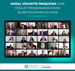 “Azərbaycan Respublikasında sosial xidmətin inkişafına dair 2023-2026-cı illər üçün Dövlət Proqramı”nın icrası ilə əlaqədar yaradılan İşçi qrupunun iclası keçirilib