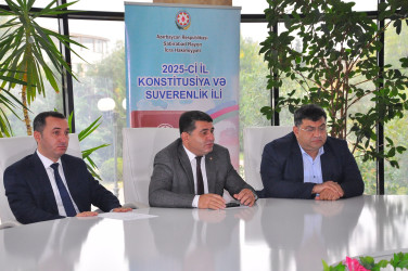 Sabirabad rayonunda “Heydər Əliyev və konstitusiya ədalət mühakiməsi” mövzusunda dəyirmi masa keçirilmişdir