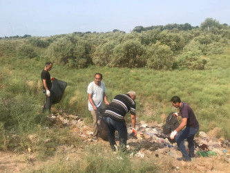 Sabirabadda Kür çayının sahilində “Konstitusiya və Suverenlik İli” çərçivəsində iməcilik aksiyası keçirilib