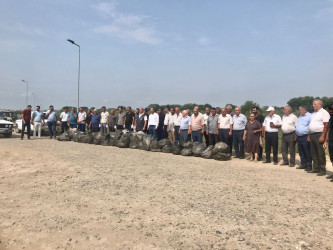 Sabirabadda Kür çayının sahilində “Konstitusiya və Suverenlik İli” çərçivəsində iməcilik aksiyası keçirilib